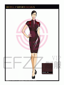 酒店中餐服務員制服設計1596