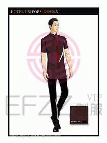 酒店中餐服務員制服設計1608