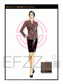 酒店中餐服務員制服設計1617