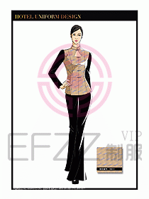 酒店中餐服務(wù)員制服設(shè)計1615