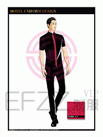 酒店中餐服務員制服設計1619