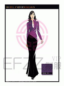 酒店制服西餐咨客服裝設計443