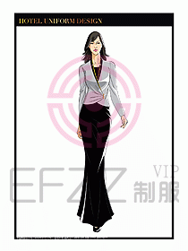 酒店制服西餐咨客服裝設計445