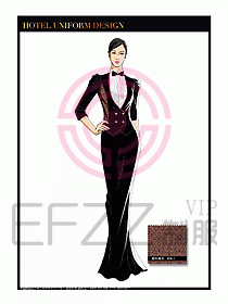酒店制服西餐咨客服裝設計448