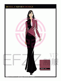 酒店制服西餐咨客服裝設計444