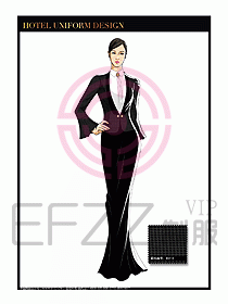酒店制服西餐咨客服裝設計451
