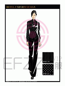 酒店制服西餐咨客服裝設(shè)計(jì)454