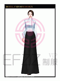 酒店制服西餐咨客服裝設計466