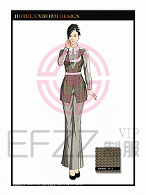 酒店制服西餐咨客服裝設計473