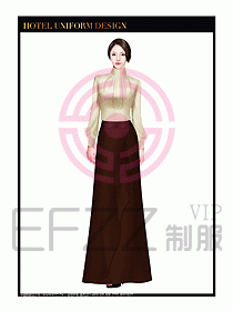 酒店制服西餐咨客服裝設計471