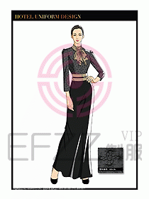 酒店制服西餐咨客服裝設計476