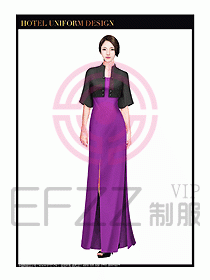 水療SPA咨客迎賓制服設計349