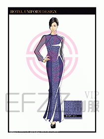 水療SPA咨客迎賓制服設計363