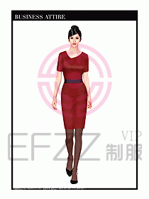 職業(yè)裝空姐服制服設(shè)計(jì)圖752