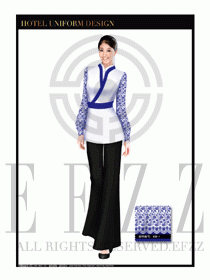酒店中餐服務員制服設計1668