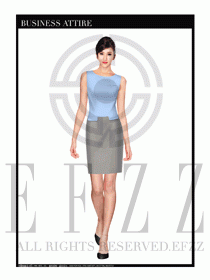 女職業裝夏裝連衣裙設計379