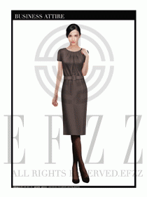 女職業(yè)裝夏裝連衣裙設(shè)計(jì)380