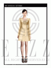 女職業裝夏裝連衣裙設計388