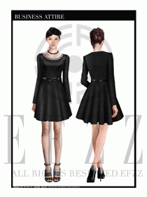 女職業裝夏裝連衣裙設計397