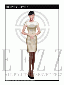 女職業(yè)裝夏裝連衣裙設計419