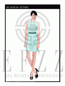 女職業(yè)裝夏裝連衣裙設(shè)計429