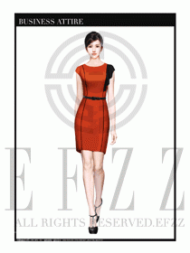 女職業裝夏裝連衣裙設計425