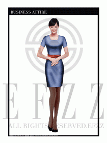 女職業裝夏裝連衣裙設計436