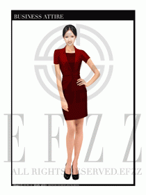 女職業(yè)裝夏裝連衣裙設計424