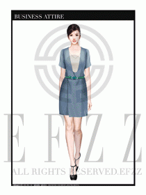 女職業裝夏裝連衣裙設計431