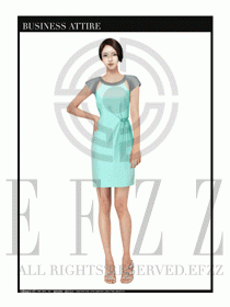 女職業(yè)裝夏裝連衣裙設(shè)計(jì)447