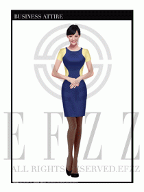 專賣店營業員職業裝設計圖1335