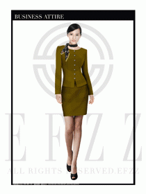 女時尚OL職業(yè)裝設計圖1027