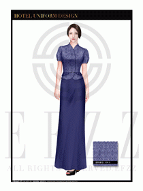酒店中餐廳迎賓制服設計圖688