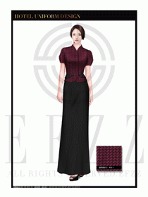 酒店中餐廳迎賓制服設計圖687