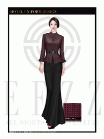 酒店中餐廳迎賓制服設(shè)計(jì)圖690