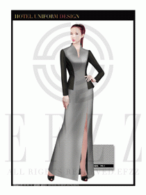 酒店中餐廳迎賓制服設(shè)計圖693