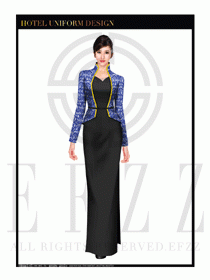 酒店中餐廳迎賓制服設(shè)計圖697