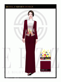 酒店中餐廳迎賓制服設計圖699