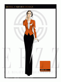 酒店中餐廳迎賓制服設(shè)計(jì)圖707