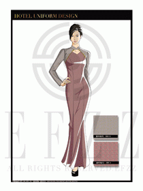 酒店中餐廳迎賓制服設計圖712