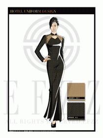 酒店中餐廳迎賓制服設(shè)計(jì)圖713