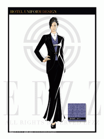 酒店中餐廳迎賓制服設(shè)計(jì)圖716