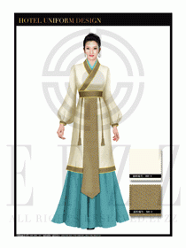 酒店中餐廳迎賓制服設(shè)計圖727