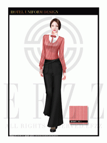 酒店西餐服務員制服設計1069
