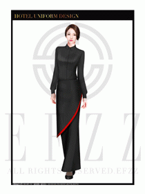 酒店西餐服務員制服設計1089