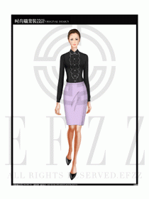 女時(shí)尚職業(yè)裝長袖襯衫設(shè)計(jì)圖160