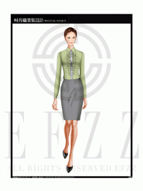 女時尚職業(yè)裝長袖襯衫設(shè)計(jì)圖157