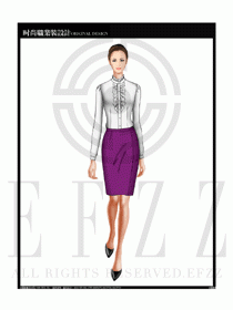 女時尚職業裝長袖襯衫設計圖169