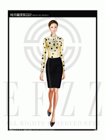 女時尚職業(yè)裝長袖襯衫設(shè)計圖151