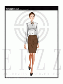 女時尚職業裝長袖襯衫設計圖177